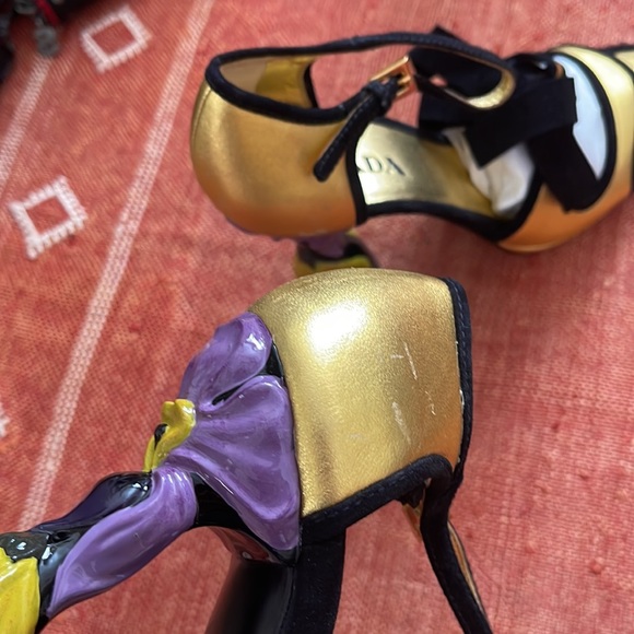 NEW Prada 2008 Fairy collection carved orchid heels - Picture 11 of 11